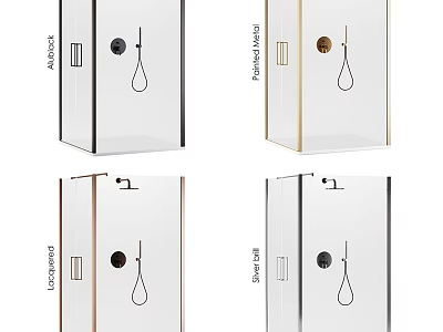Modern Shower Sauna Enclosure Designs With Glass Panels And Various Styles 3d model