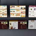 Commercial Equipment for Restaurants with Digital Menu Boards Wooden Display Shelves and Green Plants