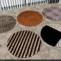 Round Rugs With Various Patterns And Colors For Home Floor Decor 3d model