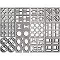 Modern Geometric Metal Decorative Wall Hanging Ornaments With Various Patterns