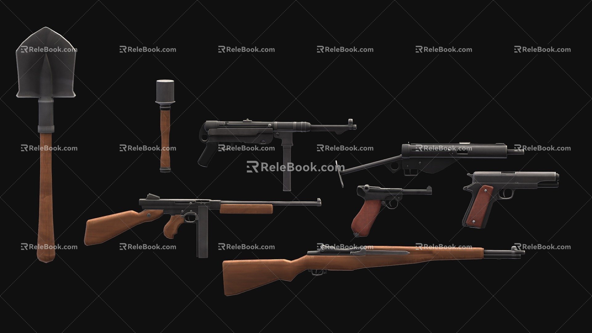 Firearms and weapons packs model