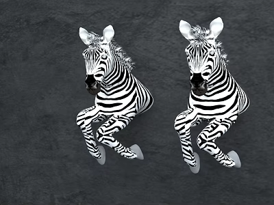 Modern wall decoration zebra wall decoration pendant 3d model