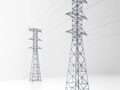 modern electric tower 3d model
