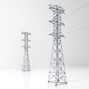 modern electric tower 3d model