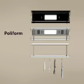 Poliform Modern Wall Mounted Clothes Hanger Design With Hanging Garments