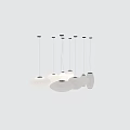 Elegant Modern Pleated Fabric Chandeliers With Striped Patterns And Neutral Tones For Interior Decor