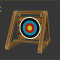 Weapon Training Shooting Practice Wooden Target Stand With Colorful Bullseye