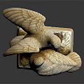Hand Carved White Dove Sculpture Featuring Two Birds On Decorative Pedestal