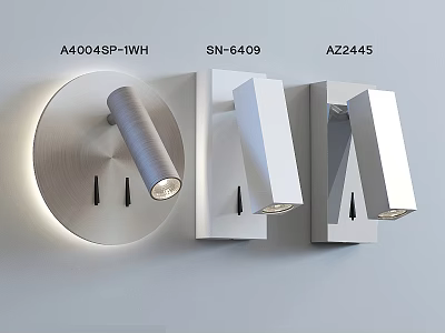 Modern Wall Lamps With Sleek Silver Metal Finish And Geometric Shapes For Indoor Lighting 3d model