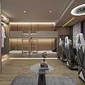 Esports Room Interior With Bunk Beds Gaming Chairs Computers And Sofa