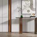 Modern End Desk 3d model