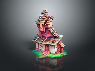 Modern Cartoon Building Cartoon Wooden House Cartoon House Cartoon Wooden House Cartoon Cabin 3d model