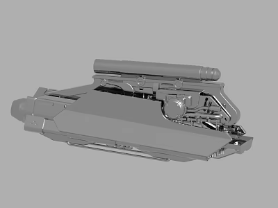 3D Rendered Mechanical Device With Metallic Structure And Cylindrical Component 3d model