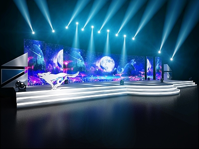 Seven Wolf Products Annual Meeting Stage Outdoor 3d model