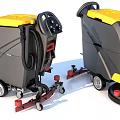 Yellow And Gray Floor Scrubber Appliances For Efficient Commercial Cleaning