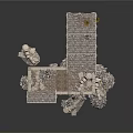 Ancient Classical Architectural Model Structure With Tall Columns Ornate Steps And Decorative Ruins