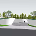 Modern Residential Building With Landscaped Green Space And Curved Roads