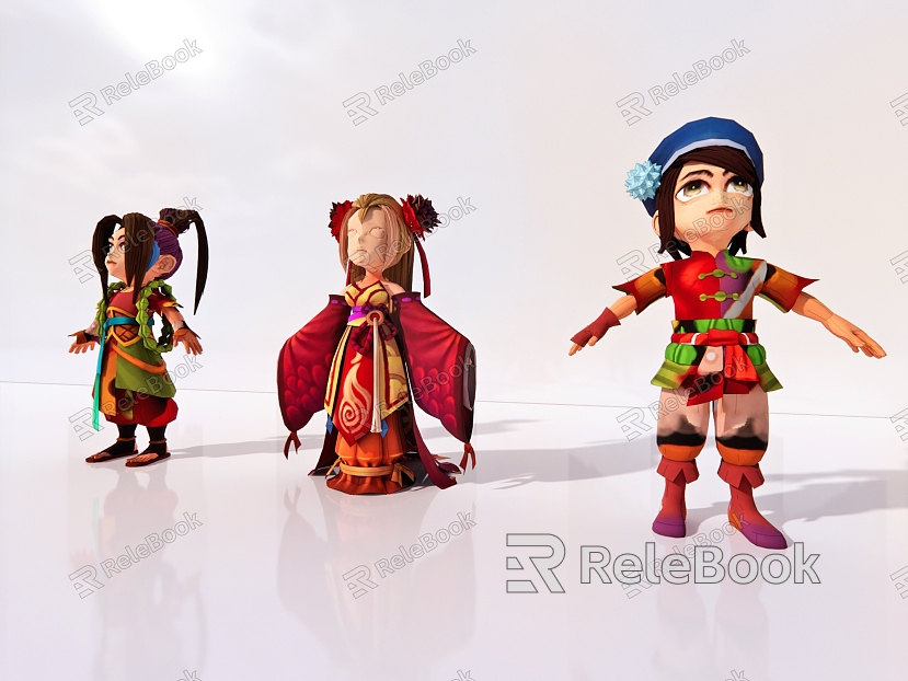 Chinese Ancient Characters Hand-made Martial Arts Doll Blind Box Doll model