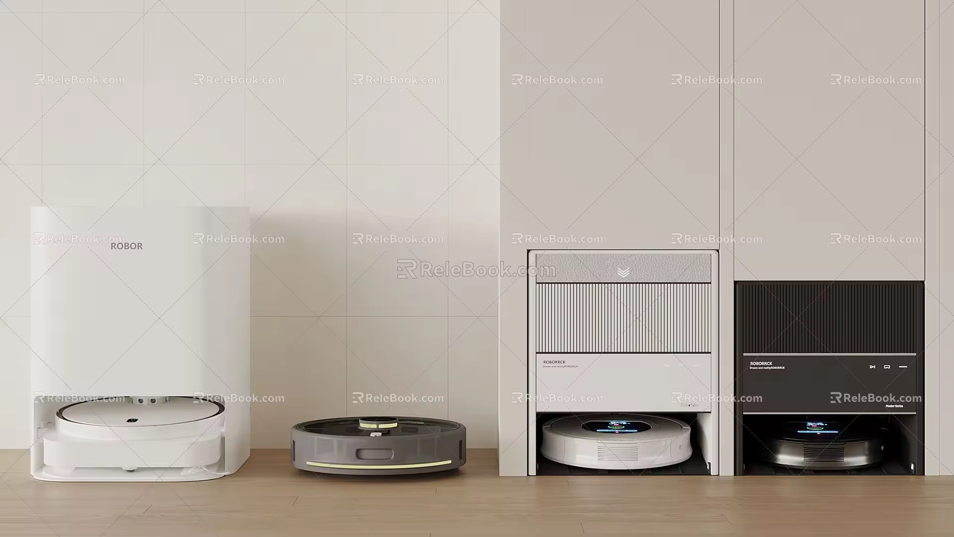Modern sweeping robot 3d model