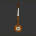 Brown Wooden Pipa Stringed Musical Instrument with Classic Design and Resonant Body