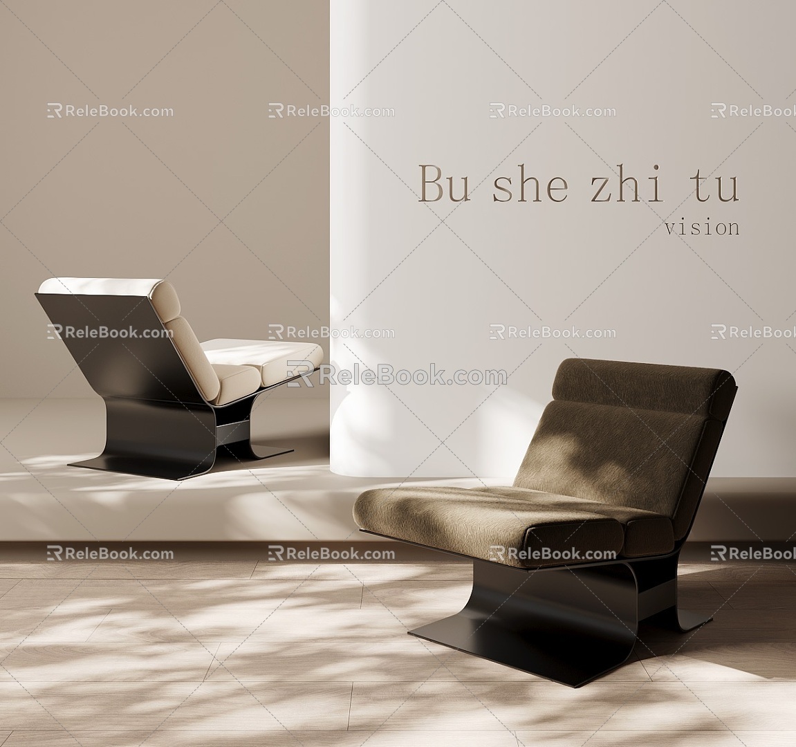 Modern single chair leisure chair 3d model