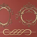 European-style Metal Carved European Pattern Hollow Carved Pattern 3d model