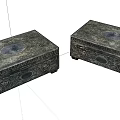 Two Silver Jewelry Boxes With Intricate Carvings And Circular Medallions