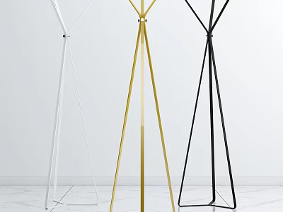 Modern Minimalist Floor Standing Clothes Racks White Gold Black Colors 3d model