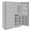 Modern kitchenware Liebherr kitchvel refrigerator open 3d model