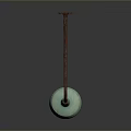 Rustic Wall Light Combination With Rusted Metal Arm Turquoise Lampshade And Decorative Scroll Design