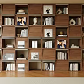 Modern Bookcase Bookshelf Books Full Wall Bookcase 3d model