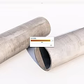 Two Cylindrical Metal Pipes For Structural Construction With Smooth Exterior Surface