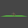 Game and Movie Characters Featuring Elephant Giraffe Bear Rhinoceros Cow 3D Models on Green Background