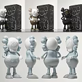 Kaws Collectible Figurines In Various Colors With X Eyes And Poses