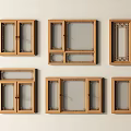 Chinese-style window new Chinese-style window casement window glass window door window bay window floor-to-ceiling window 3d model