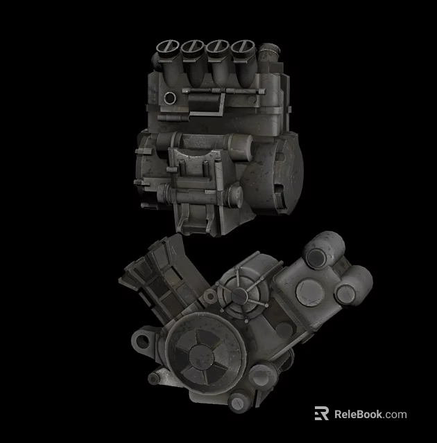 Industrial Mechanical Equipment With Metal Construction And Intricate Component Parts 3d model 