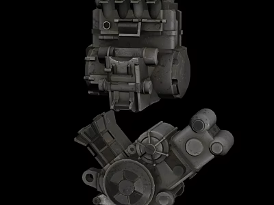 Industrial Mechanical Equipment With Metal Construction And Intricate Component Parts 3d model
