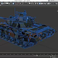 Military Tank With Camouflage Paint Number 215 Gun Barrel And Tracks