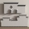 Traditional Chinese Huizhou Architectural Components With Horse Head Walls And Carved Stone Window