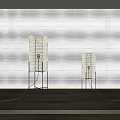 Modern Floor Lamp Curtain Floor Lamp 3d model