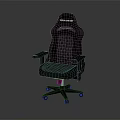 Racing Master Design Office Chair with Diamond Quilted Seat Backrest Armrests Five Star Base Casters