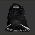 New Balance Black Athletic Running Shoes With Textured Upper And White Sole