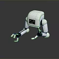 Industrial Robot Single Wheel Robot Double Wheel Robot Assistant Small Robot 3d model