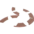 Architectural Brown Curved Roof Tiles For Building Construction And Design