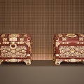 Chinese Style Retro Other Sicks Chinese Style Retro Treasure Box Modern Chinese Style Leather Box Chinese Style Cosmetic Box Chinese Style Jewelry Box Wooden Treasure Box 3d model