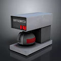 COFFEEMATIC Modern Coffee Maker Electronic Appliance With Red Accents And Sleek Design