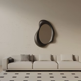 Modern three-seat sofa 3d model