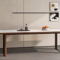 Modern HC28 Dining Table 3d model