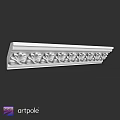 White Decorative Architectural Component With Intricate Leaf Carvings For Building Decoration