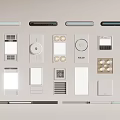 Diverse Switch Panel Designs Featuring Various Shapes And Control Functions
